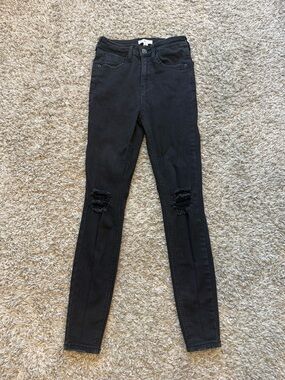 bp Black Ripped High-Rise Skinny Jeans